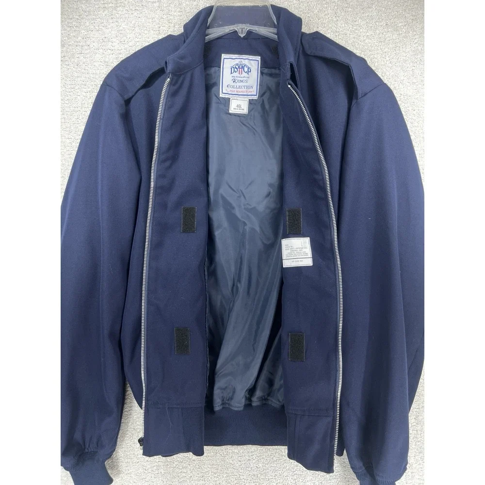 DSCP Wool Jacket Mens 46L USAF Flight Bomber Navy Military 2002 Vintage EUC